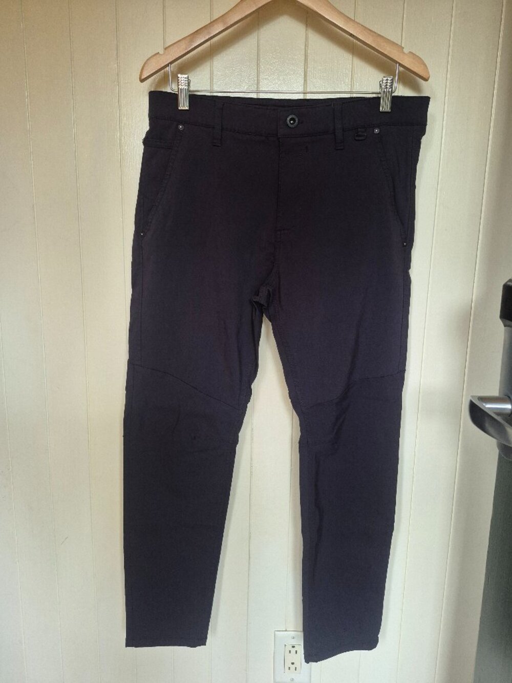 PROJEK RAW Navy Slim Tapered Pants Men's 34 Stretch Casual Techwear Trousers